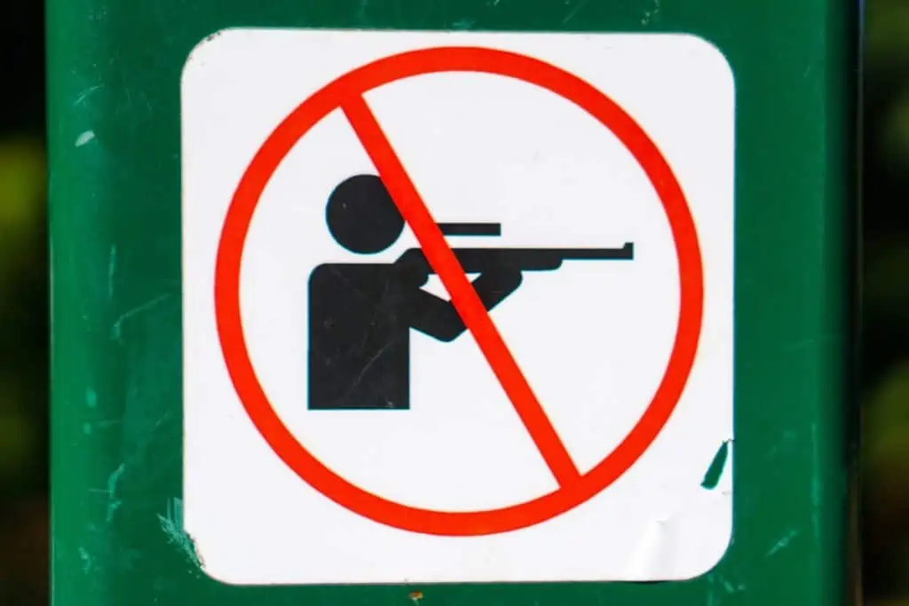 no hunting sign