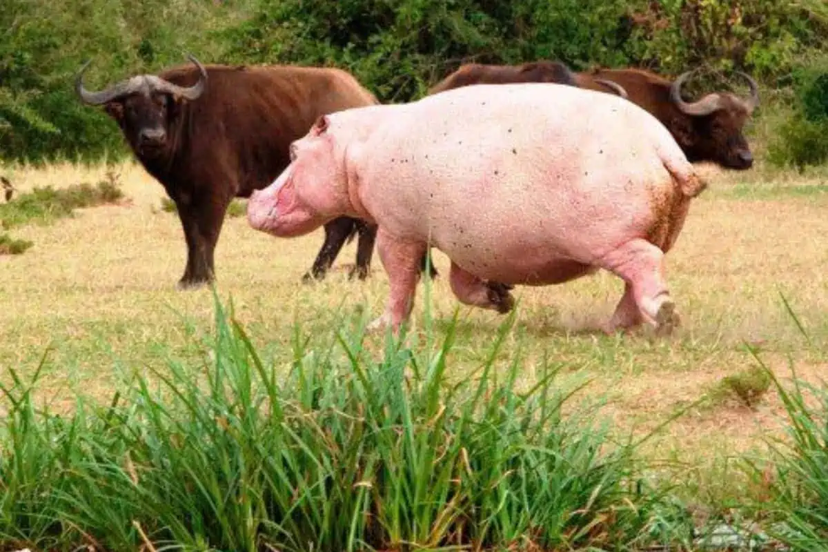 Albino Hippo And Pink Hippo: A Rare Sight